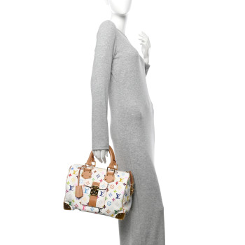 LOUIS VUITTON Monogram Multicolor Speedy 30 White