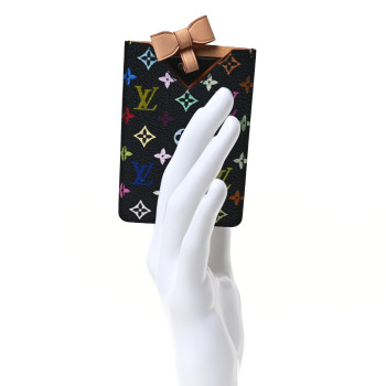 LOUIS VUITTON Monogram Multicolor Mirror and Case Pouch Black