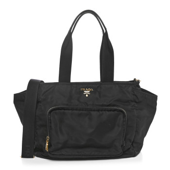 PRADA Tessuto Nylon Diaper Bag Black