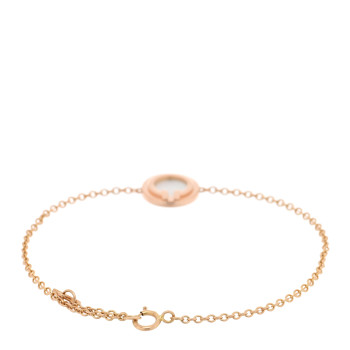 TIFFANY 18K Rose Gold Mother of Pearl T Circle Bracelet