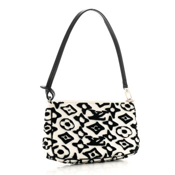 LOUIS VUITTON X UF Tufted Monogram Pochette Accessories White Black