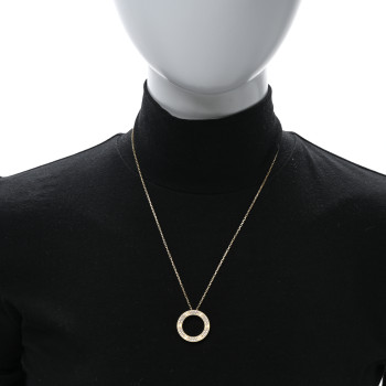 CARTIER 18K Yellow Gold Diamond LOVE Paved Necklace