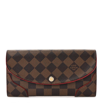 LOUIS VUITTON Damier Ebene Caissa Wallet Cherry