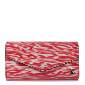 LOUIS VUITTON Epi Sarah Wallet NM Denim Red