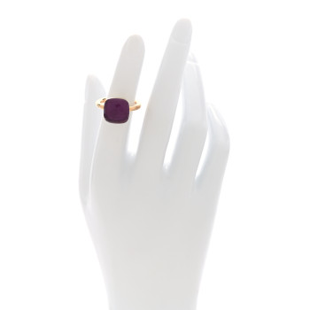 POMELLATO 18K Rose Gold Amethyst Classic Nudo Ring 52 6