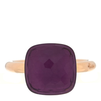 POMELLATO 18K Rose Gold Amethyst Classic Nudo Ring 52 6