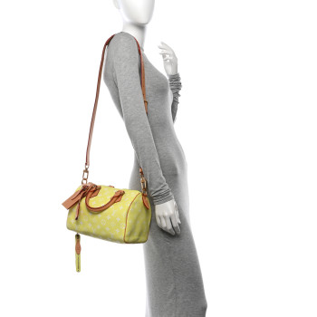LOUIS VUITTON Calfskin Monogram Speedy P9 Bandouliere 25 Lemonade Yellow LOUIS VUITTON Calfskin Monogram Speedy P9 Bandouliere 25 Lemonade Yellow