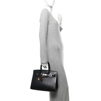 HERMES Box Birkin Sellier 30 Black