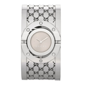 GUCCI Stainless Steel 33mm Twirl Quartz Watch Brown