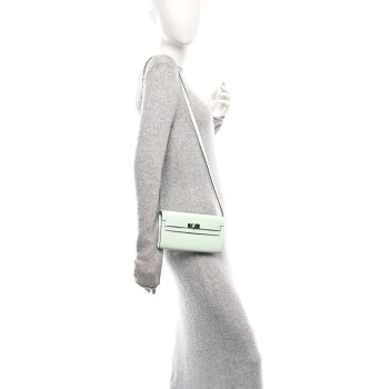 HERMES Epsom Kelly Wallet To Go Vert Peppermint