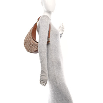 LOEWE Jacquard Anagram Calfskin Luna Bag Tan Pecan