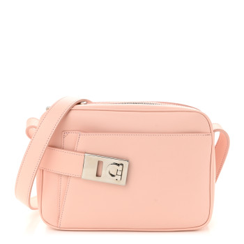 SALVATORE FERRAGAMO Calfskin Gancio Small Archive Camera Case Nylund Pink