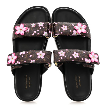 LOUIS VUITTON LV X TM Monogram LV Sunset Flat Comfort Mule 40 Sakura Brown