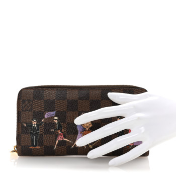 LOUIS VUITTON Damier Ebene Illustre Zippy Wallet Violet