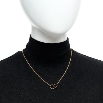 CARTIER 18K Pink Gold Interlocking LOVE Necklace
