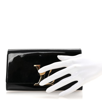 LOUIS VUITTON Patent Louise Wallet Black