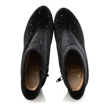 CHRISTIAN LOUBOUTIN Velvet Galactica Moulamax 85 Booties 36.5 Black