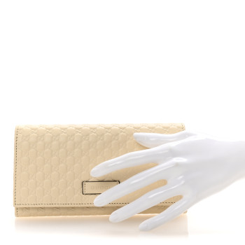 GUCCI Soft Microguccissima Continental Wallet White