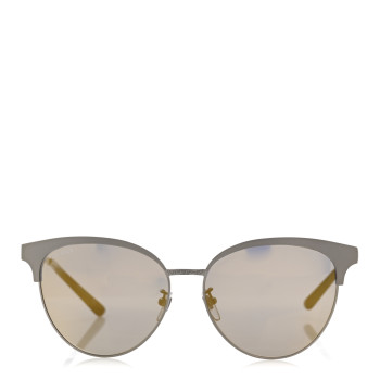 GUCCI Round Metal GG0074SK Sunglasses Black Yellow