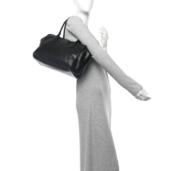 PRADA Soft Calf Large Inside Tote Black Mughetto