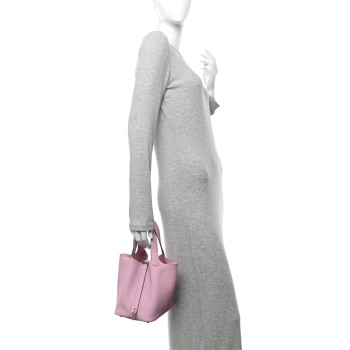 HERMES Taurillon Clemence Picotin Lock 18 PM Mauve Sylvestre