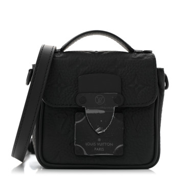 LOUIS VUITTON Taurillon Monogram Pico S Lock Ultra Black