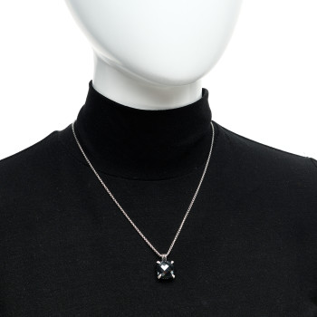DAVID YURMAN Sterling Silver Diamond Hematite 11mm Chatelaine Pendant Necklace