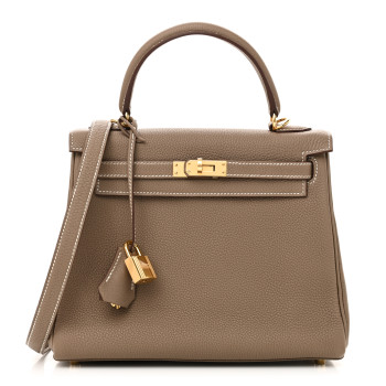 HERMES Togo Kelly Retourne 25 Etoupe
