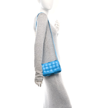 BOTTEGA VENETA Nappa Maxi Intreccio Small Padded Cassette Crossbody Bag Pool