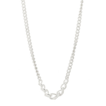 TIFFANY Sterling Silver Forge Graduated Link Necklace