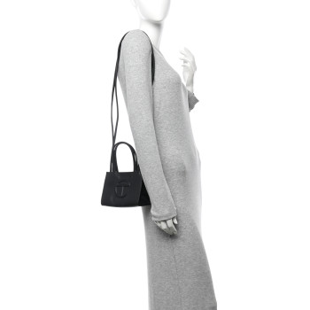 TELFAR Vegan Leather Small Shopping Bag Black