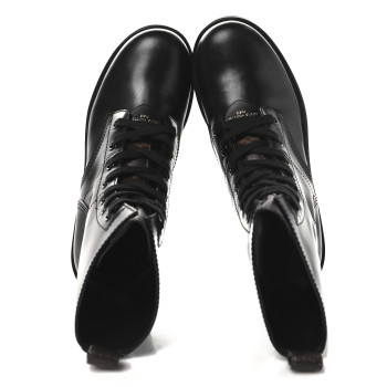 LOUIS VUITTON Calfskin Monogram Metropolis Flat Ranger Boots 39 Black