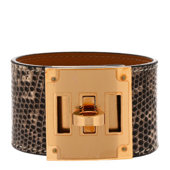 HERMES Lizard Kelly Dog Bracelet T2 Ombre