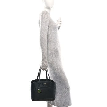 SALVATORE FERRAGAMO Calfskin Charming Tote Black