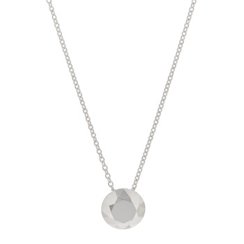 TIFFANY Sterling Silver Elsa Peretti Two Carat Faceted Pendant Necklace