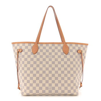 LOUIS VUITTON Damier Azur Neo Neverfull MM Rose Ballerine