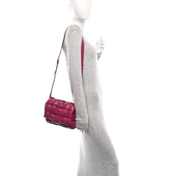 BOTTEGA VENETA Nappa Maxi Intreccio Padded Cassette Crossbody Bag Cinnabar