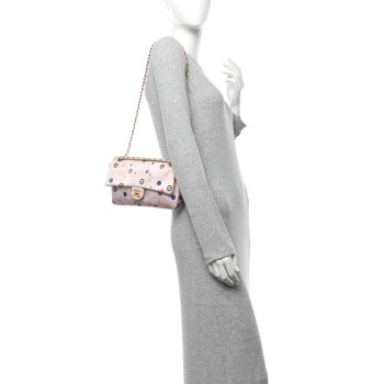 CHANEL Satin Printed Small Single Flap Mutlicolor