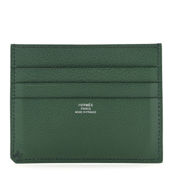 HERMES Evercolor H Sellier Card Holder Vert Moyen