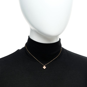 VAN CLEEF & ARPELS 18K Rose Gold Sweet Alhambra Pendant Necklace