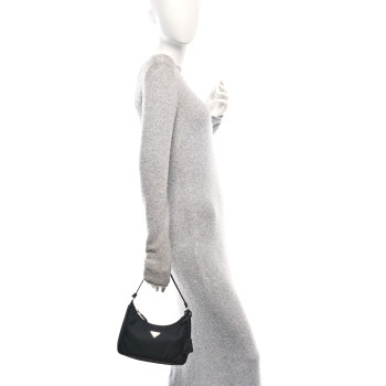 PRADA Tessuto Nylon Saffiano Mini Re-Edition 2005 Bag Black