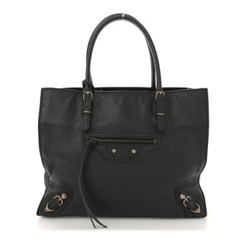 BALENCIAGA Veau Souple Mini Papier Tote Black