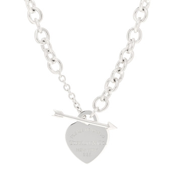 TIFFANY Sterling Silver Return to Tiffany Love Struck Heart Tag Necklace