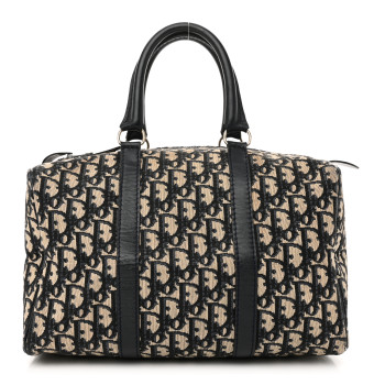 CHRISTIAN DIOR Monogram Boston Navy Blue