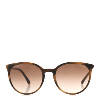 CHANEL Acetate Butterfly Pearl Sunglasses 5394-H Tortoise
