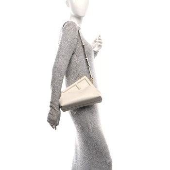 FENDI Shiny Nappa Midi Fendi First Ghiaia