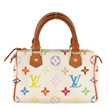 LOUIS VUITTON Monogram Multicolor Mini Sac HL Speedy White