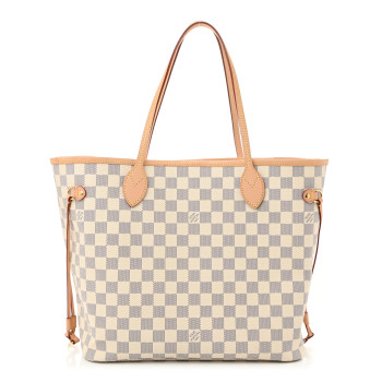 LOUIS VUITTON Damier Azur Neo Neverfull MM Rose Ballerine
