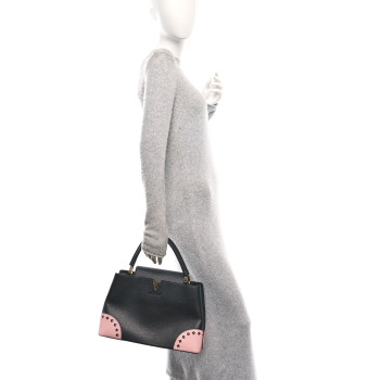LOUIS VUITTON Taurillon Flowers Capucines GM   Black