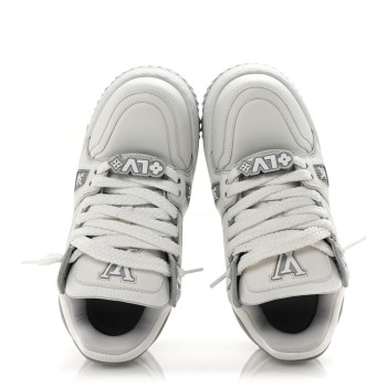 LOUIS VUITTON Calfskin Womens LV Trainer Maxi Sneakers 38 Gris